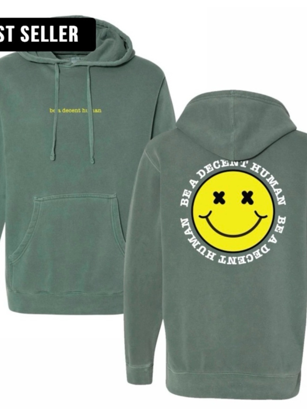 Plaincut Bri x Barstool Be A Decent Human Hoodie - Men's Sweatshirt XL